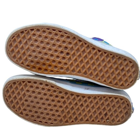 Vans Sk8-Hi Purple Blue & Yellow Checkerboard Sneakers Size 5 Mens / 6.5 Womens - Picture 12 of 13